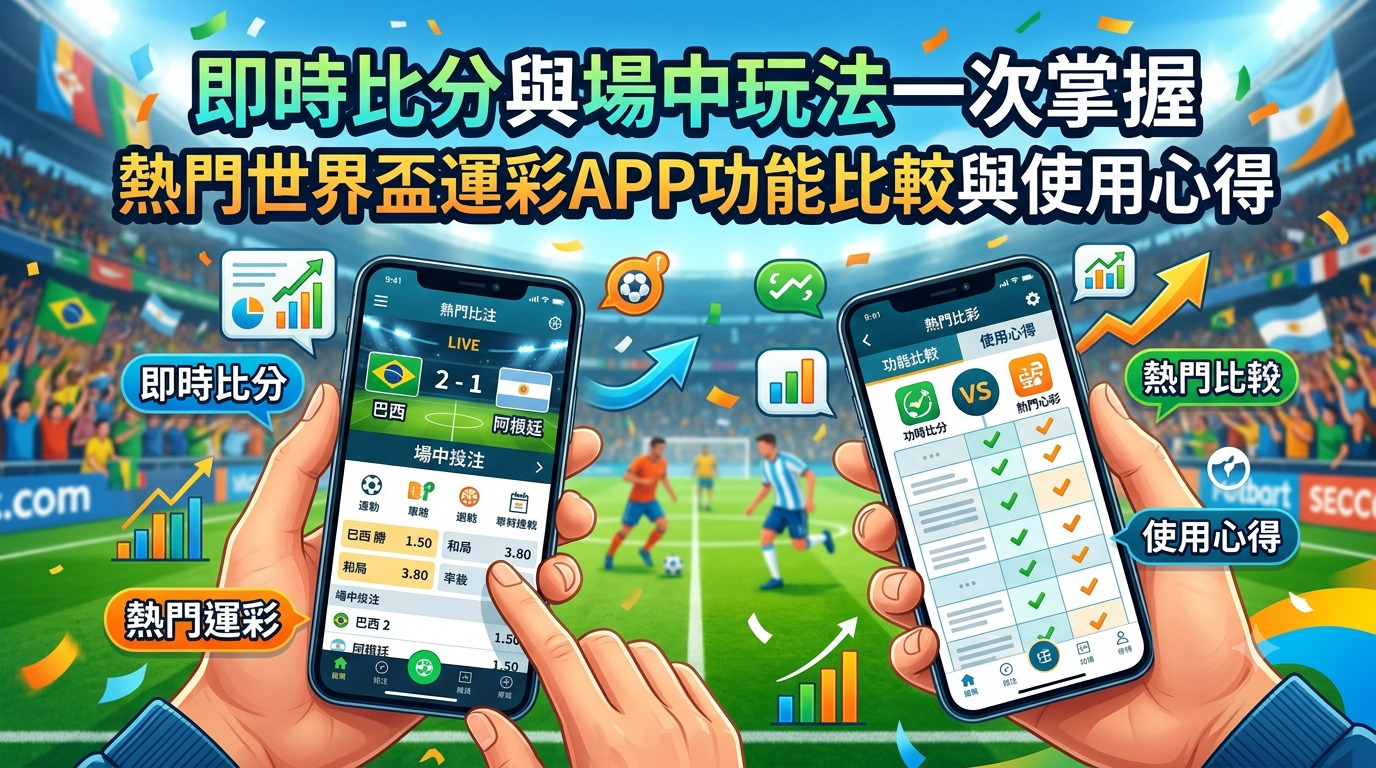 即時比分與場中玩法一次掌握:熱門世界盃運彩APP功能比較與使用心得